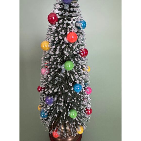 Bottle Brush Christmas Tree on Vintage Doorknob Base — Cottage‑Core Decor DKT1 - Picture 5 of 5